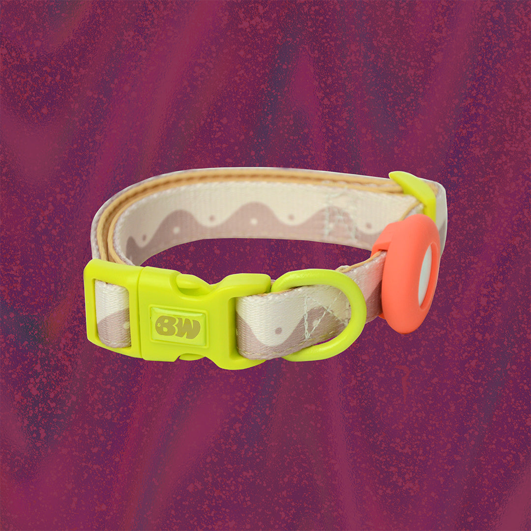 COLLAR WAVY YIN YANG - BEIGE/LIME