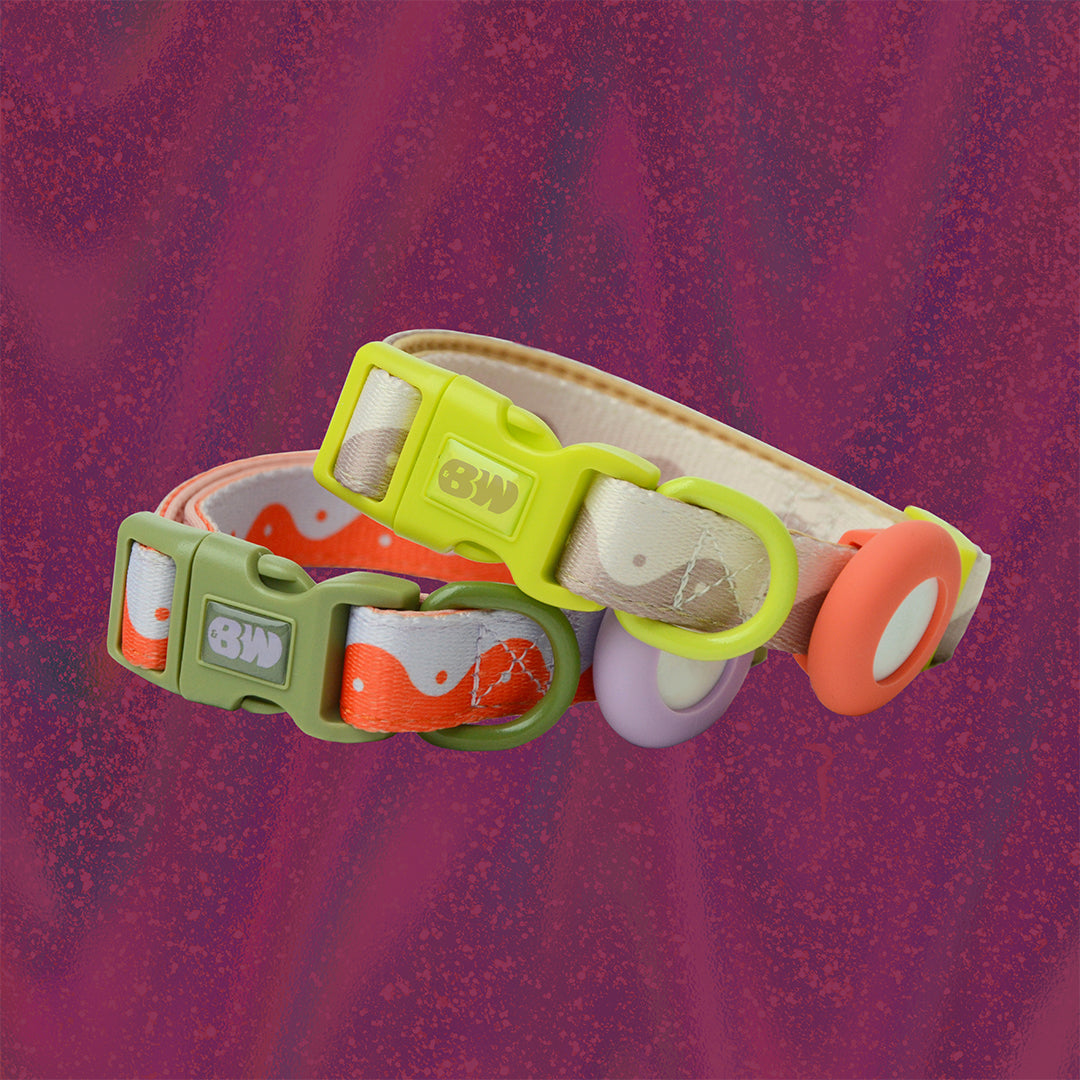 COLLAR WAVY YIN YANG - BEIGE/LIME