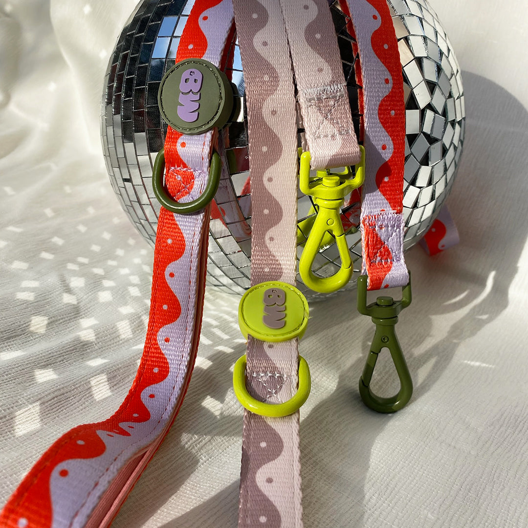 LEASH WAVY YIN YANG - BEIGE/LIME