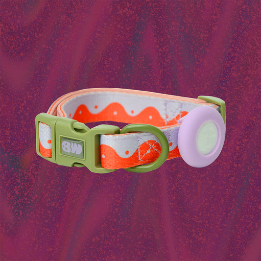 COLLAR WAVY YIN YANG - ORANGE/LILAC