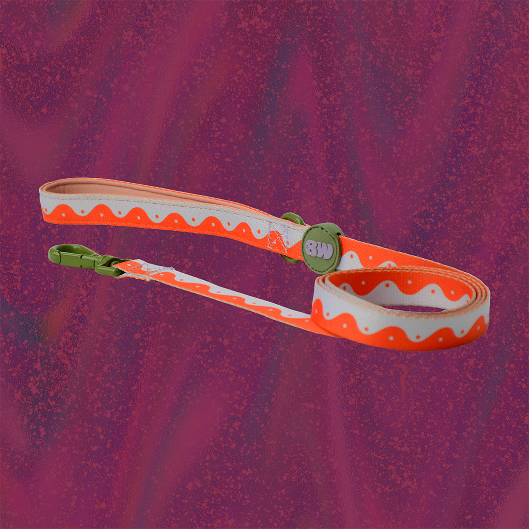 RIEM WAVY YIN YANG - ORANJE/LILA