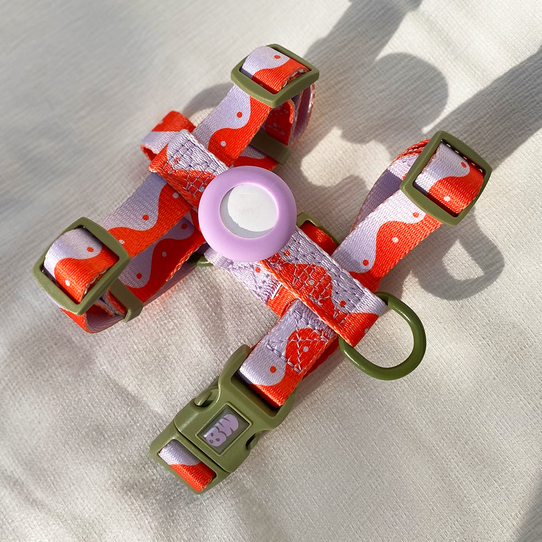 HARNESS WAVY YIN YANG - ORANGE/LILAC