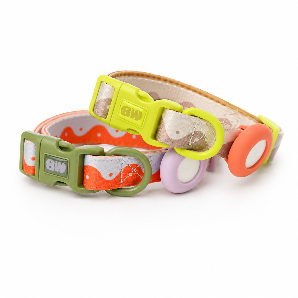 HALSBAND WAVY YIN YANG - ORANJE/LILA