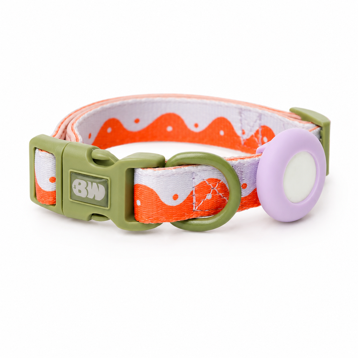 HALSBAND WAVY YIN YANG - ORANJE/LILA
